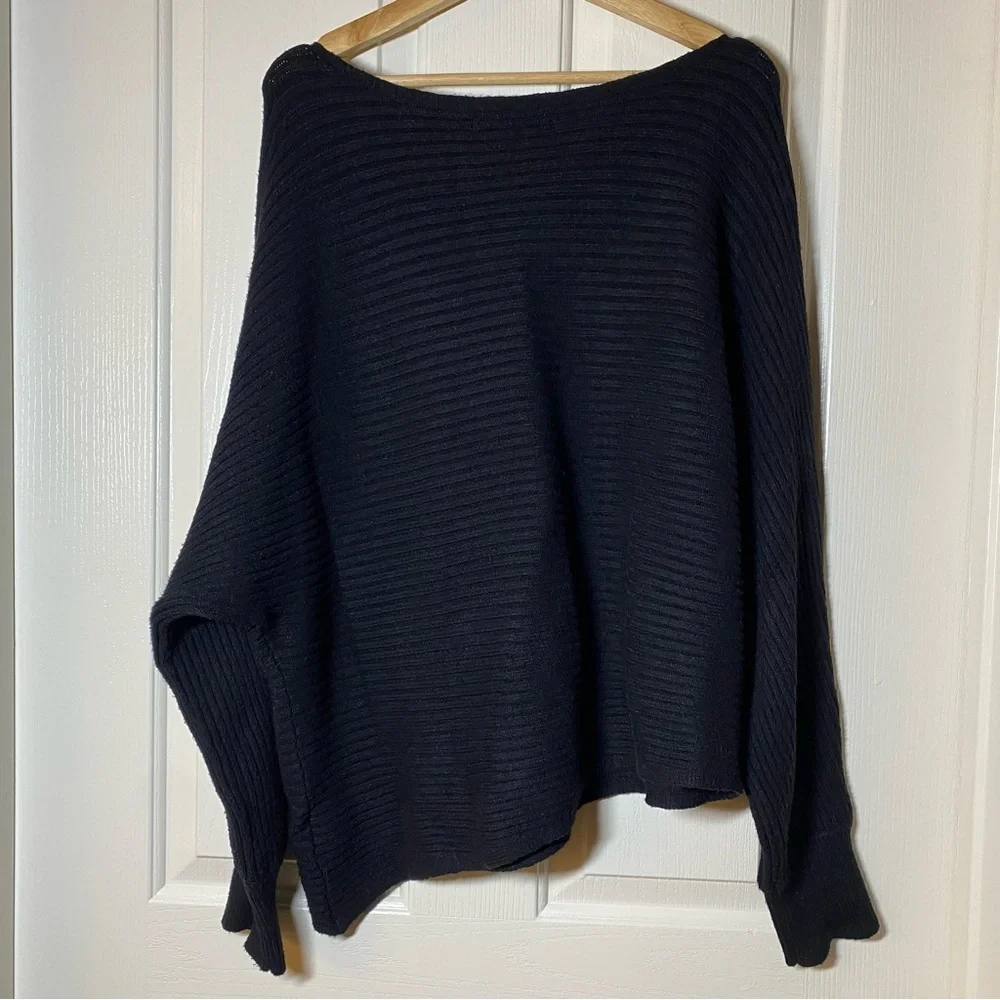 Anthropologie Oversized Slouchy Knit Pullover Sweater Chunky Asymmetric Size XL - Picture 3 of 9